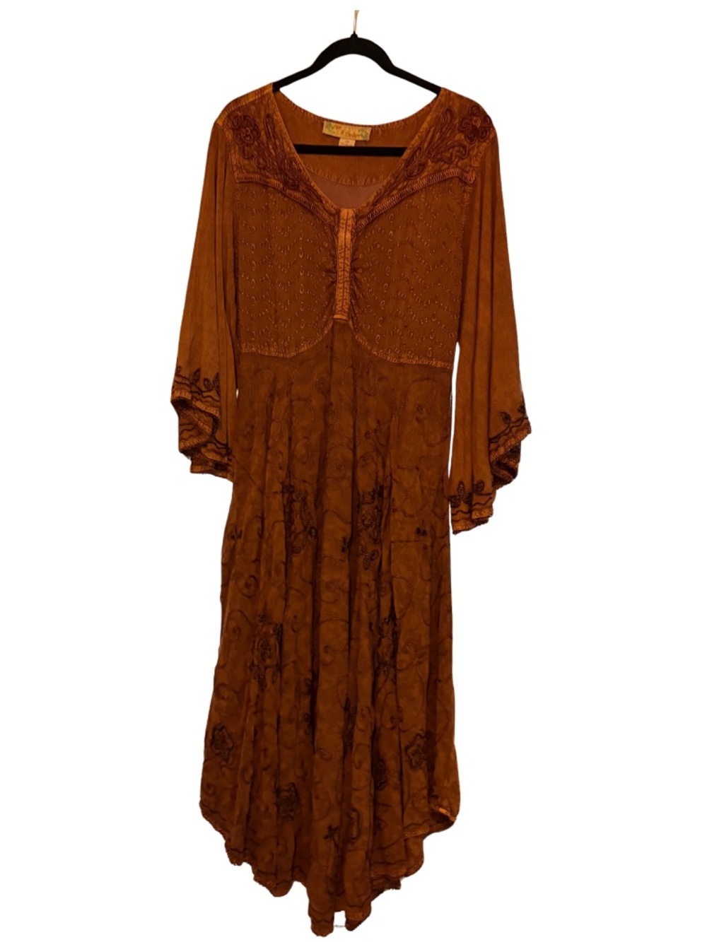 ✨ 🦊 Boho Goddess Maxi Dress | Agan Traders 2X | Hand Embroidered Festival 🐿️ ✨
